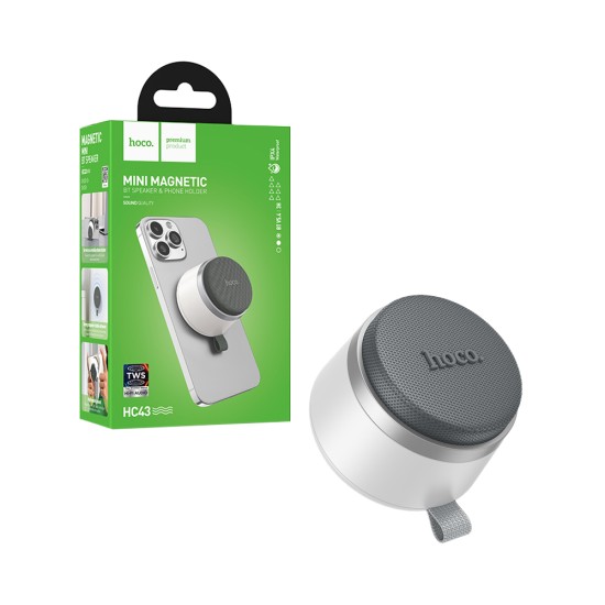 Coluna Bluetooth Portátil Magnética Hoco HC43 Mini Branco